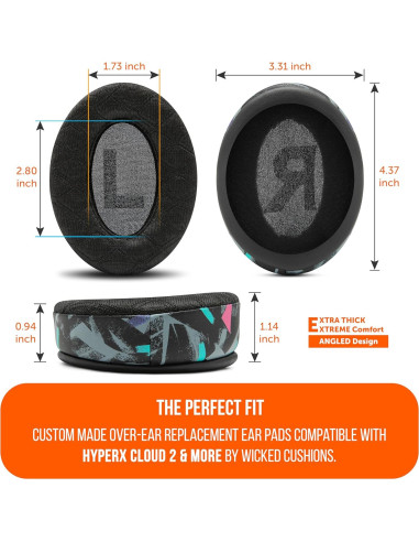 Almohadillas de Gel Enfriamiento WC Freeze V2 para HyperX Cloud