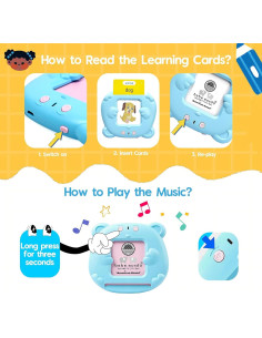 Tarjetas Flash Habladoras Bebe Mondo 224 Piezas Azul 2