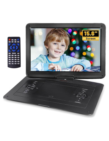 Reproductor de DVD Portátil HotHat 15.6" HD Batería 5000mAh