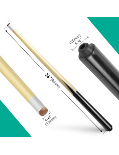 Palos de Billar de Madera VANLAN 91.44 cm Juego de 2 2