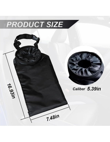 Bolsa de Basura para Auto ZIMISI Plegable Impermeable 43x19cm