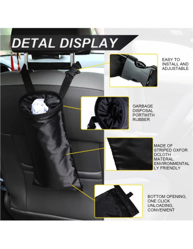 Bolsa de Basura para Auto ZIMISI Plegable Impermeable 43x19cm