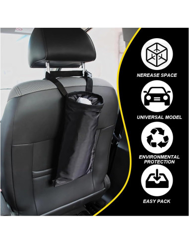 Bolsa de Basura para Auto ZIMISI Plegable Impermeable 43x19cm