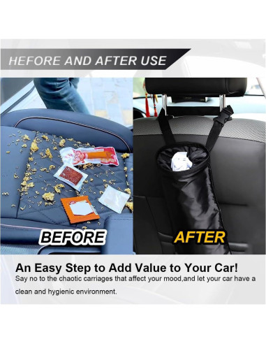 Bolsa de Basura para Auto ZIMISI Plegable Impermeable 43x19cm