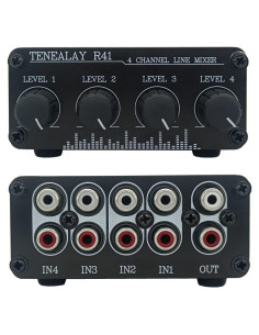 Mezclador de audio pasivo RCA 4 canales R41 - Estéreo compacto