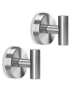 Ganchos de Toalla MNGD de Succión para Ducha 2 Piezas Níquel