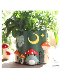 Maceta de Jardín GUGUGO Rana Colorida 12.7 cm con Drenaje