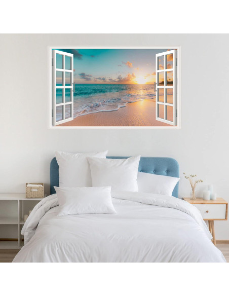 Calcomanía de Pared Erllsino Playa del Océano 70x43 cm