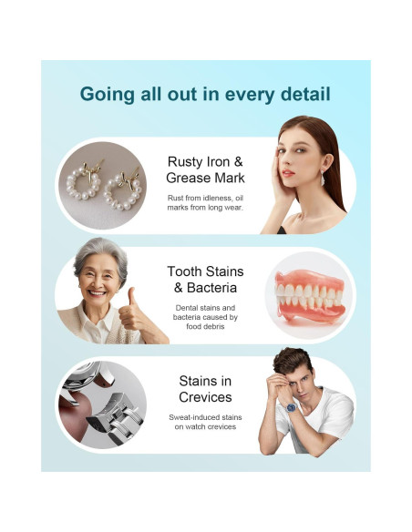 Limpiador Ultrasónico de Joyas Pixosn 200ml - Secado Rápido