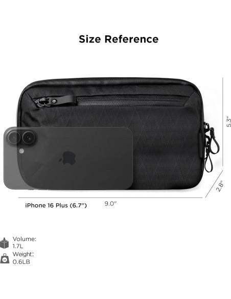 ALPAKA Elements Tech Case Mini Negro - Organizador EDC Impermeable