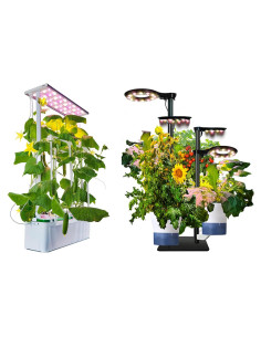Kit de Cultivo Hidropónico Grande con Luz LED y Soporte