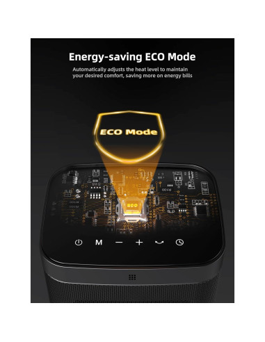 Calentador Eléctrico JRD 1500W Cerámico Portátil con Control Remoto