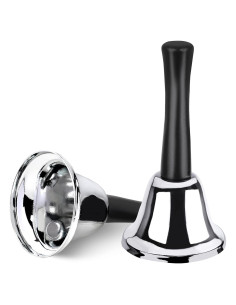 Paquete de 2 Campanas de Mano Joyberg de Acero Plateado