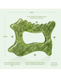 Set de Herramientas Gua Sha de Jade 6 en 1 Crossmoon - Masaje Facial y Corporal 2