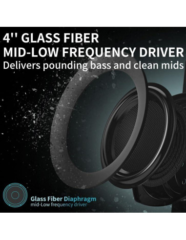 Altavoces de Estantería Bluetooth HOTMAY BS1 75W 4" Negro