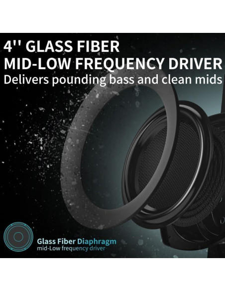 Altavoces de Estantería Bluetooth HOTMAY BS1 75W 4" Negro