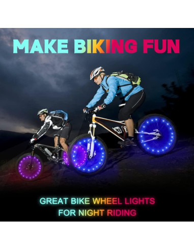 Luces LED para Ruedas de Bicicleta TINANA 2 Paquete Impermeables