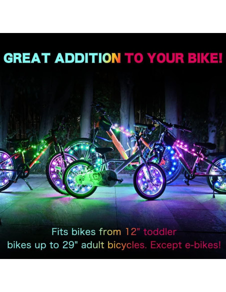Luces LED para Ruedas de Bicicleta TINANA 2 Paquete Impermeables Luces LED para Ruedas de Bicicleta TINANA 2 Paquete Impermeables
