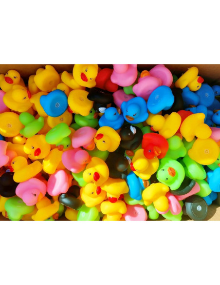 12 Patitos de Goma Multicolores para Baño Bebé - DZTIAN