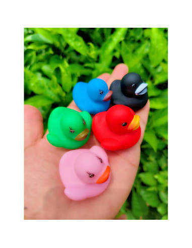 12 Patitos de Goma Multicolores para Baño Bebé - DZTIAN