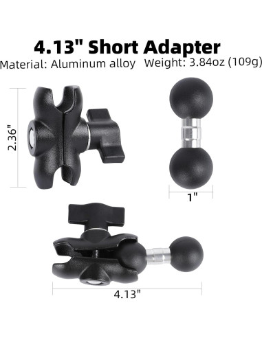 Brazo Doble Enchufe FPN 10.5 cm Rotación 360 Soporte Teléfono