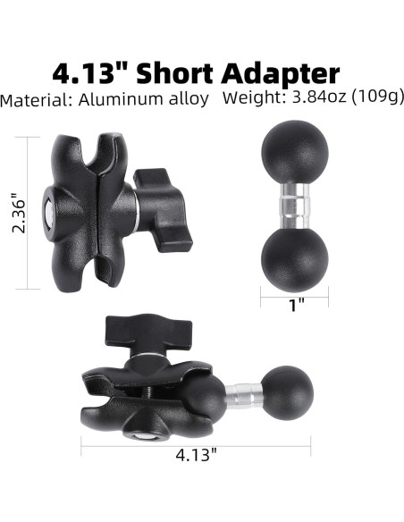 Brazo Doble Enchufe FPN 10.5 cm Rotación 360 Soporte Teléfono