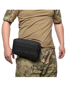 Paquete de 2 Bolsas Tácticas Molle Katadem - Nylon Negro 2