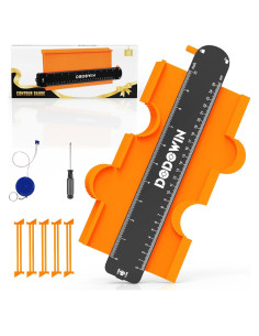Medidor de Contorno con Bloqueo Dodowin 10 Pulgadas Naranja