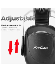 Auriculares de Reducción de Ruido ProCase NRR 28dB Negro 2