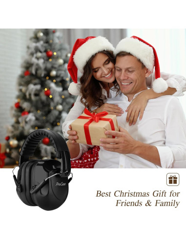 Auriculares de Reducción de Ruido ProCase NRR 28dB Negro