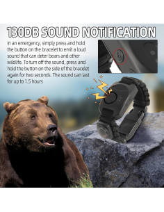 Kit de Supervivencia 8 en 1 Calvana - Pulsera Paracord con Luz LED 2