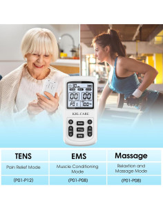 Estimulador Muscular TENS EMS KRL.CARE 3-en-1 Portátil 40 Niveles 2