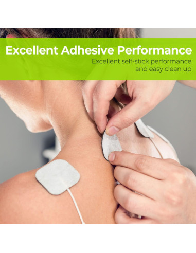 Almohadillas Electrodos TENS AUVON 5.08cm Reutilizables 48 Pzas