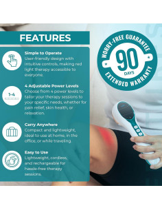 Varita de Terapia con Láser Frío Norelie RedRevive 650nm/808nm 2