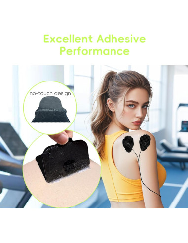 20 Almohadillas Electrodos RLEXIO para TENS con Cable - 4 Formas