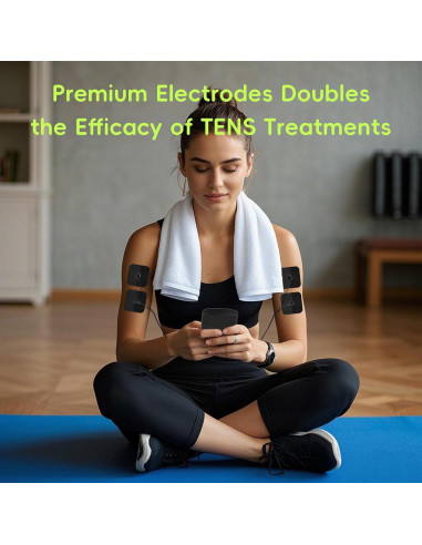 20 Almohadillas Electrodos RLEXIO para TENS con Cable - 4 Formas