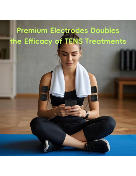20 Almohadillas Electrodos RLEXIO para TENS con Cable - 4 Formas