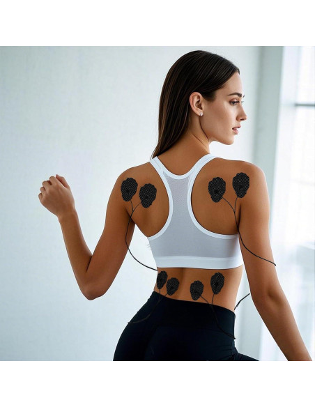 20 Almohadillas Electrodos RLEXIO para TENS con Cable - 4 Formas