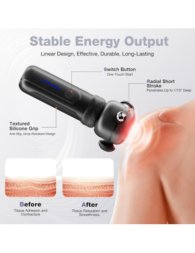 Pistola de Masaje Terapéutico HYAKO SE - Alivio Muscular 0.45 kg