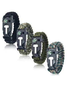 Kit de Supervivencia 5 en 1 BOSOIRSOU - 4 Pulseras Paracord