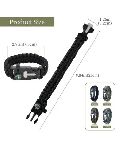 Kit de Supervivencia 5 en 1 BOSOIRSOU - 4 Pulseras Paracord 2