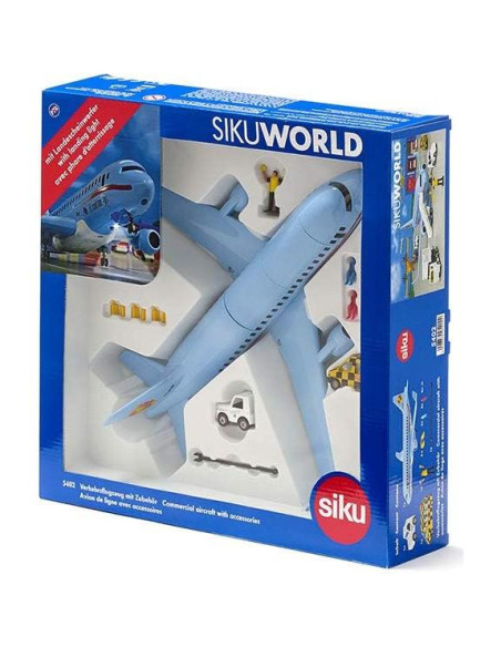 Aeronave Siku 5402 con Accesorios - Azul Claro, 38.5 cm