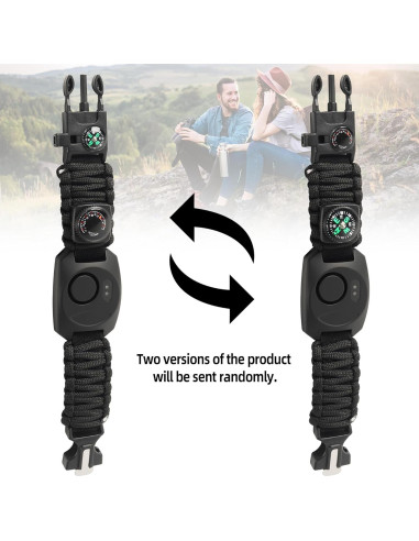 Kit de Supervivencia 8 en 1 Calvana - Pulsera Paracord con Luz LED