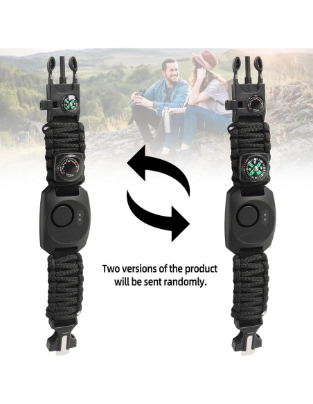 Kit de Supervivencia 8 en 1 Calvana - Pulsera Paracord con Luz LED