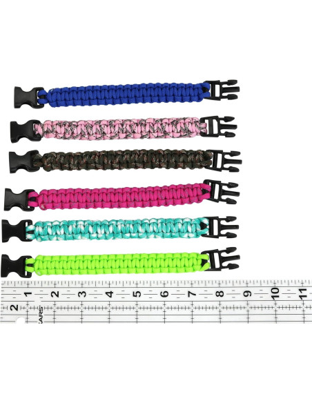 Pulseras de Supervivencia Paracord Iconikal 12-Pack 20-22 cm