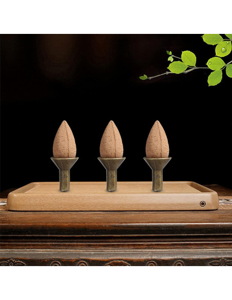 50 Bandejas de Incienso de Metal EATAKWARD Doradas 2.08cm