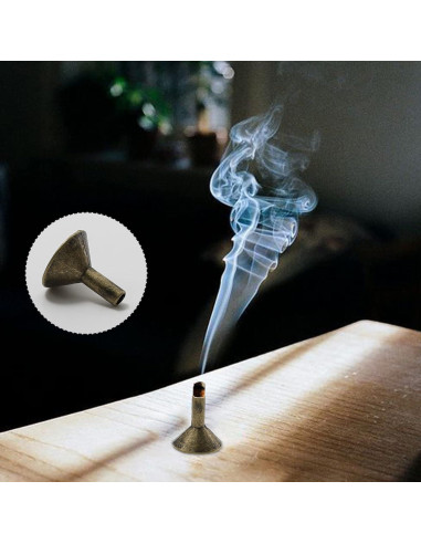 50 Bandejas de Incienso de Metal EATAKWARD Doradas 2.08cm