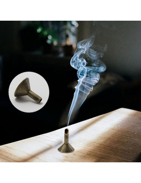 50 Bandejas de Incienso de Metal EATAKWARD Doradas 2.08cm