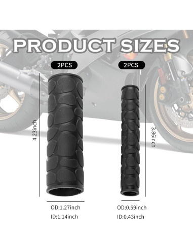 Cubiertas de Agarre Antideslizante YGDMD para Motocicleta 4PCS