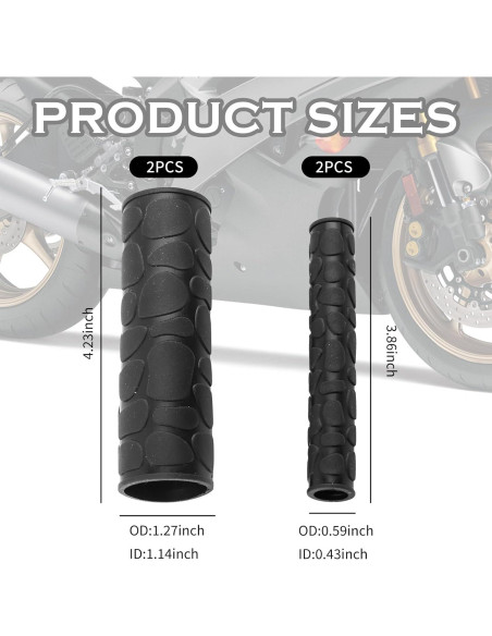 Cubiertas de Agarre Antideslizante YGDMD para Motocicleta 4PCS